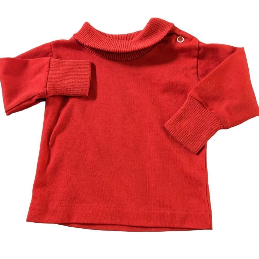 Vintage Healthtex infant red turtle neck top 9 months